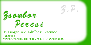 zsombor percsi business card